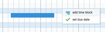 Add time block context menu